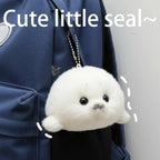 Cute Seal Plush Crochet Keychain Soft Animal Bag Charm