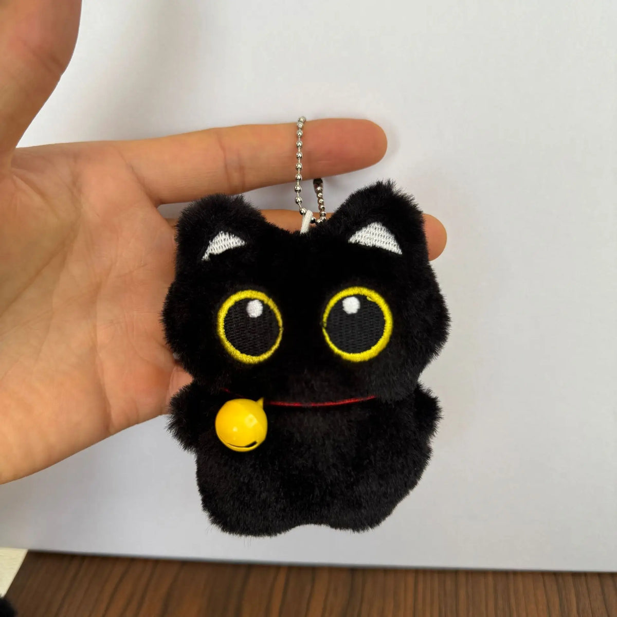 Assorted Black Cat Plush Keychain Cute Bag Charm
