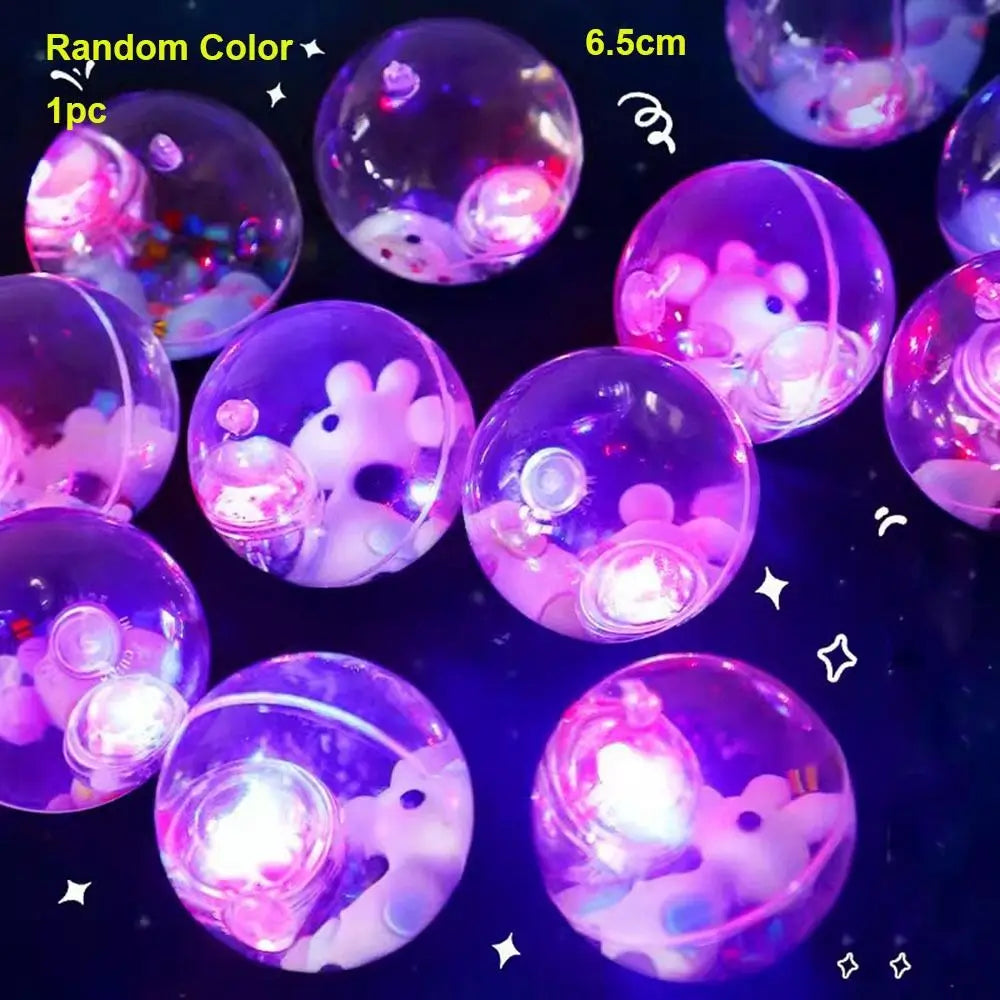 New Durable High Quality Colorful Flash Jumping Ball Multistyles Interactive Glowing Bouncy Ball Gift Children Luminous Toys