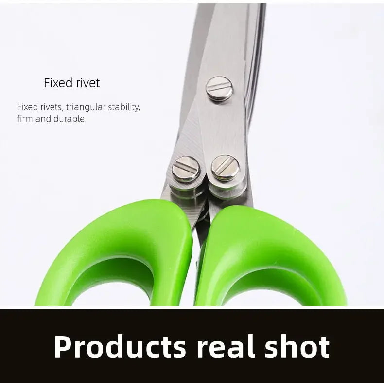 Multi-Layer Stainless Steel Kitchen Scissors – Herb, Vegetable & Green Onion Cutter Tool