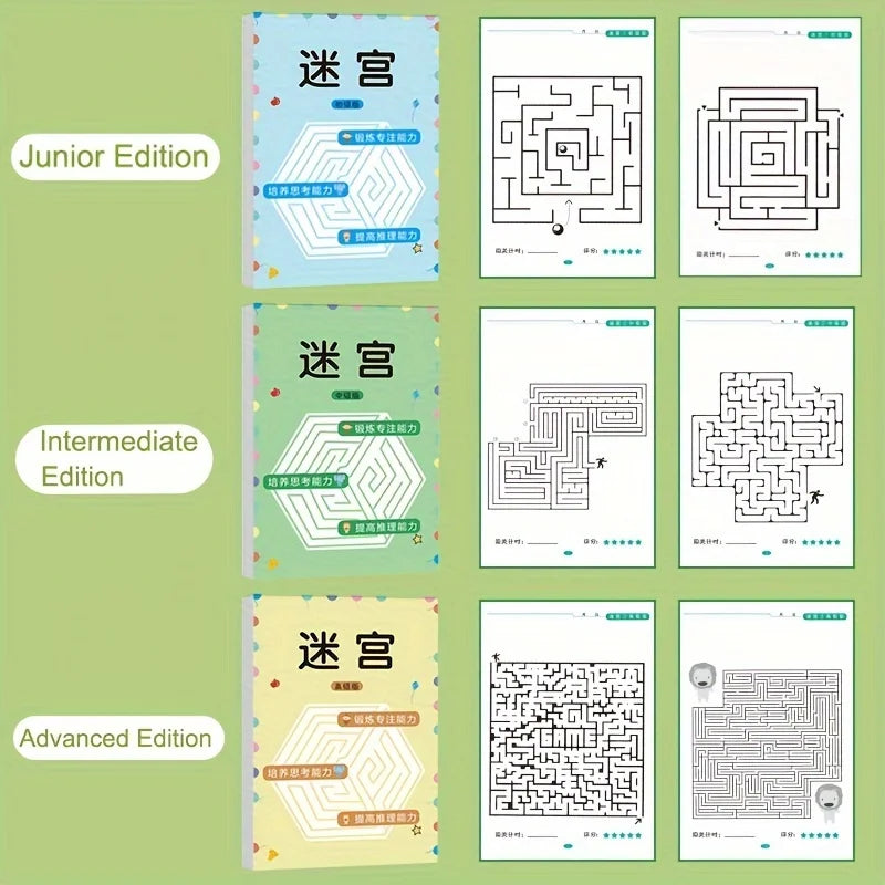 Kids Maze Game Book – 32 Page Brain Training & Puzzle Activity
