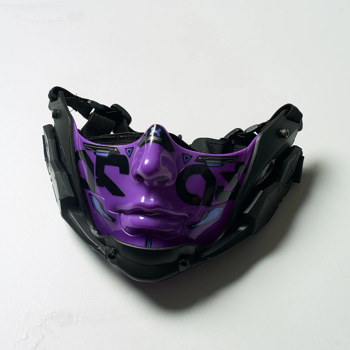 5 Color Cyberpunk Half Face Mask Mecha Style Halloween Cosplay Mask Adjustable Strap Breathable Comfort Party Costume Face Cover