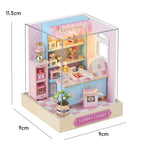 Kitten Mini Doll House 3D Wooden Puzzle DIY Miniature Building Kit