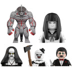 Novel Horrible Movie Halloween Pumpkin Witch Nun Vampire Zombies Building Blocks Mini Action Figure Toys