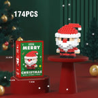 Christmas Building Block Series Gifts Micro Bricks Santa Claus Reindeer Assembling Bricks Table Decoration Toys Children Kids