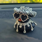 Luxury Diamond Rubber Duck Car Ornaments Purple Pink Black Car Ducks Funny Office Gifts Dashboard Decorations for Jeep for BMW
