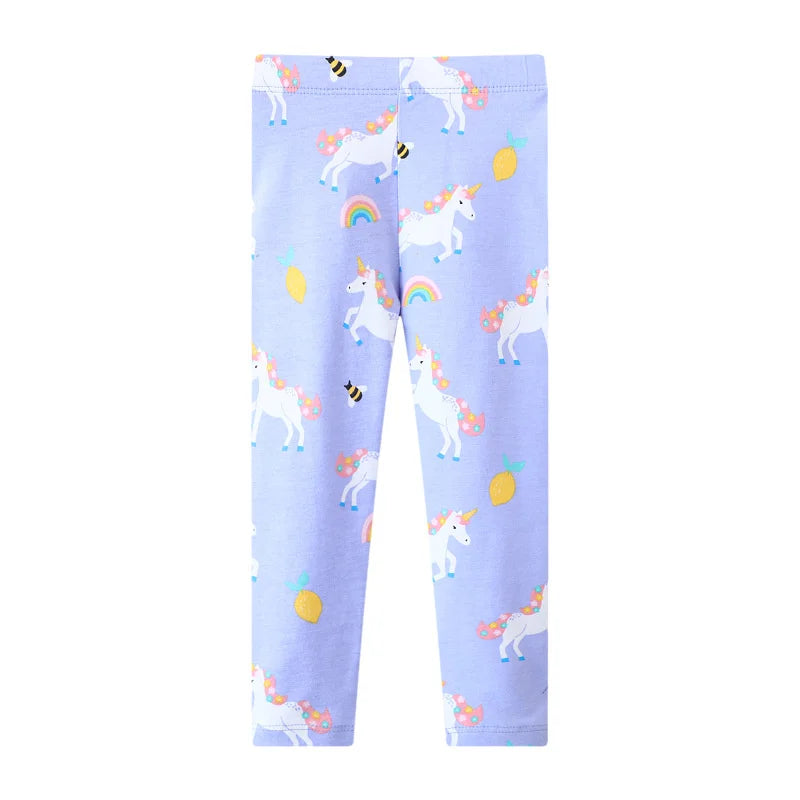 Jumping Meters 2-7T Unicorns Autumn Spring Girls Leggings Pants Print Full Length Girls  Baby Skinny Pencil Pants