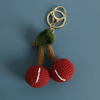 Cute Fruit Crochet Keychain Strawberry Cherry Bag Charm