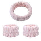 Face Wash Headband & Absorbent Wristband Spa Set