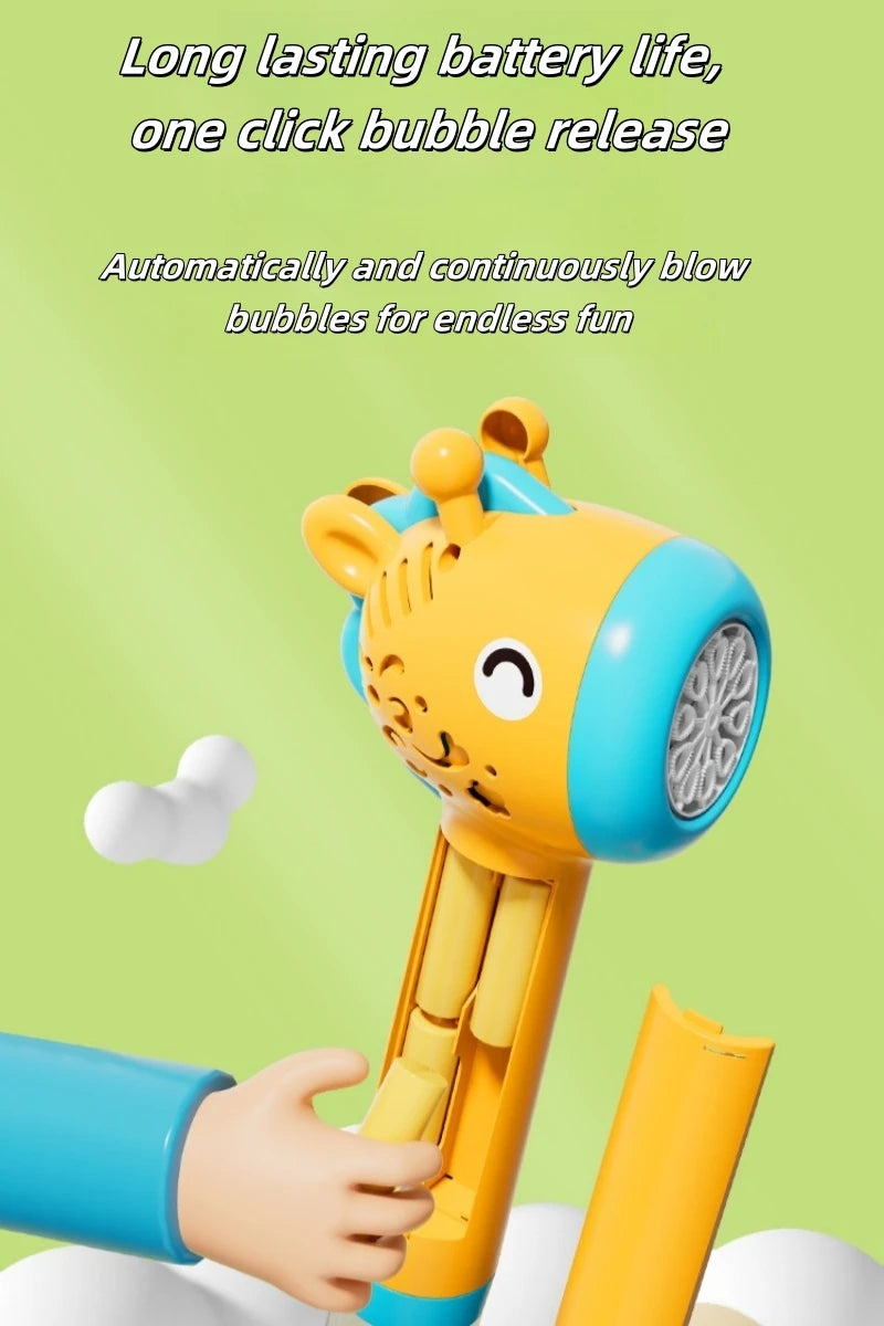 Cartoon Dinosaur & Giraffe Automatic Bubble Blowing Machine