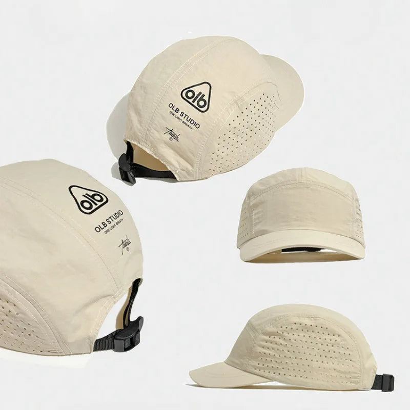 Short Brim Quick Dry Mesh Baseball Cap for Outdoor Adventures