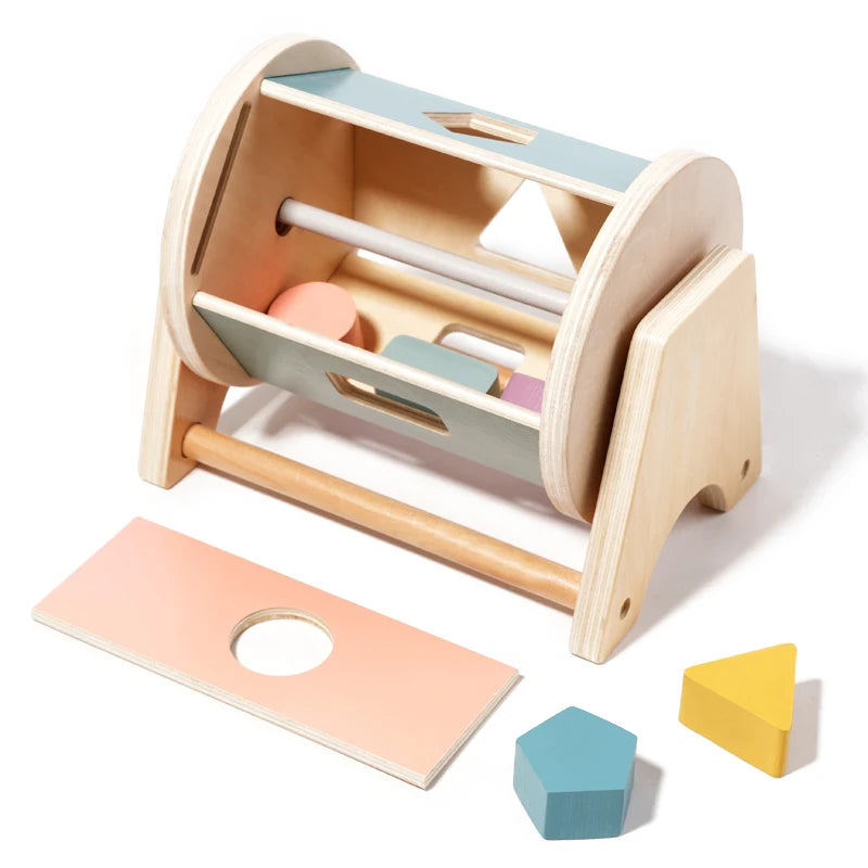 Baby Wooden Hand Bell Rattle Montessori Sensory Grasp & Teething Toy