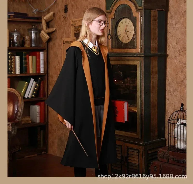 S-XXL Adult Harries Cosplay Magic Cape Cloak Robe Potters Hermione Gryffindor Holiday Halloween College Costume Accessories Gift