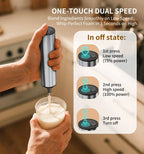 Rechargeable Milk Frother – Handheld Foam Maker & Drink Mixer
