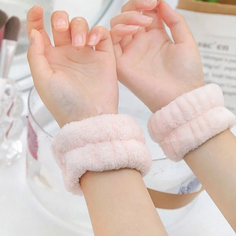 Face Wash Headband & Absorbent Wristband Spa Set
