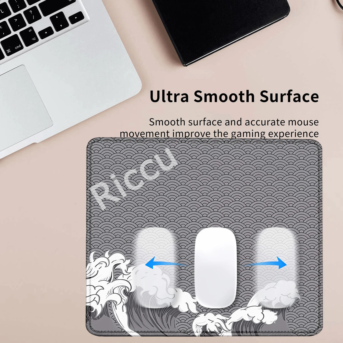 Gaming Mice Mat Great Wave Art Control Mousepad Anti-slip Small Deskmat Pc Gamer Accessoires 18x22cm Lock Edge Speed KeyboardPad