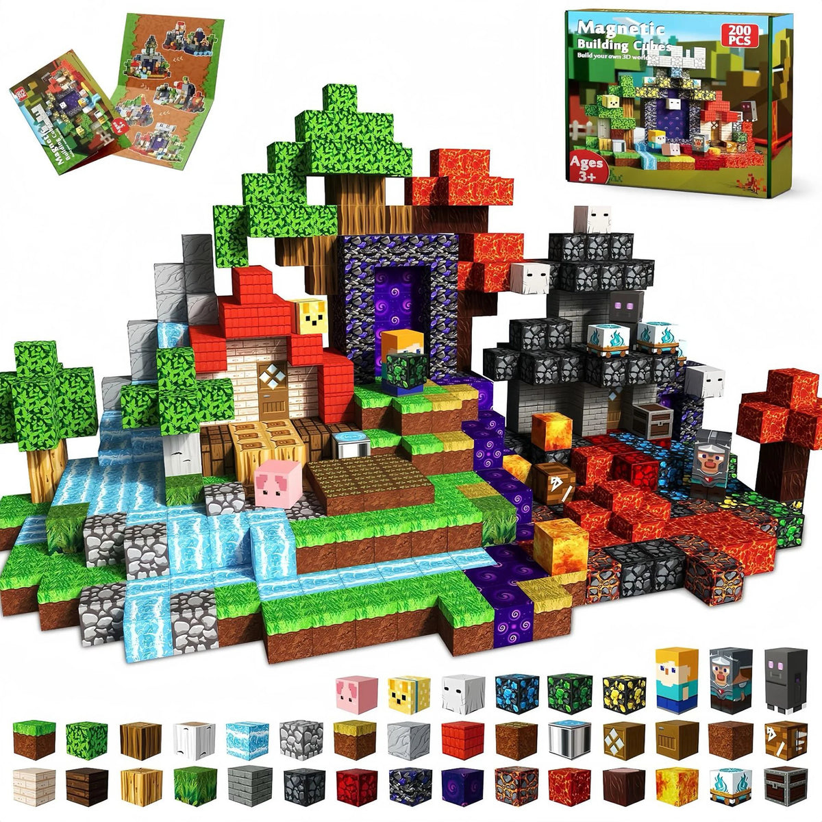 Magnetic Tiles Building Blocks – STEM Educational Toy Set