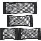 Car Storage Net Stretchable Mesh Pocket Net Magic Elastic Sticker Universal Rear Mesh Trunk Seat Bag Pocket Cage Auto Organizer