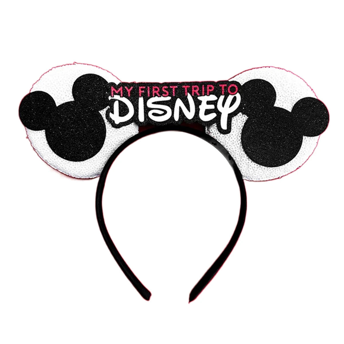 Mouse Ears Sequin Bow Cosplay Headband for Women & Adults