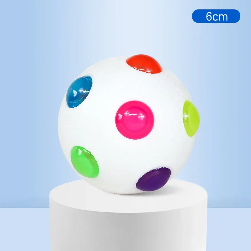 Dog TPR Glow Ball 3 Color Flashing Elastic Teeth Cleaning Anti Choke Training Interactive Pet Toy  Safe Chew Resistant Non Toxic