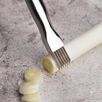Stainless Steel Green Onion Shredder Knife with Curved Handle Design