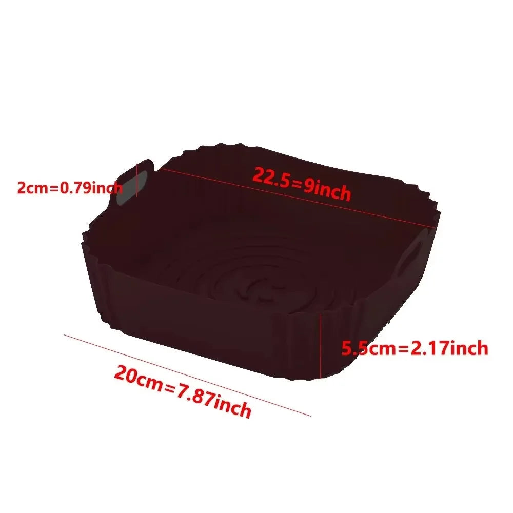 Reusable Silicone Air Fryer Basket Liner – Non Stick Cooking Pot for Air Fryers