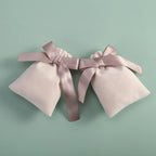 10pcs Beige Velvet Jewelry Packaging Pouches Bags Small Gift Ribbon Drawstring Bags Necklace Bracelet Earrings Storage Bag