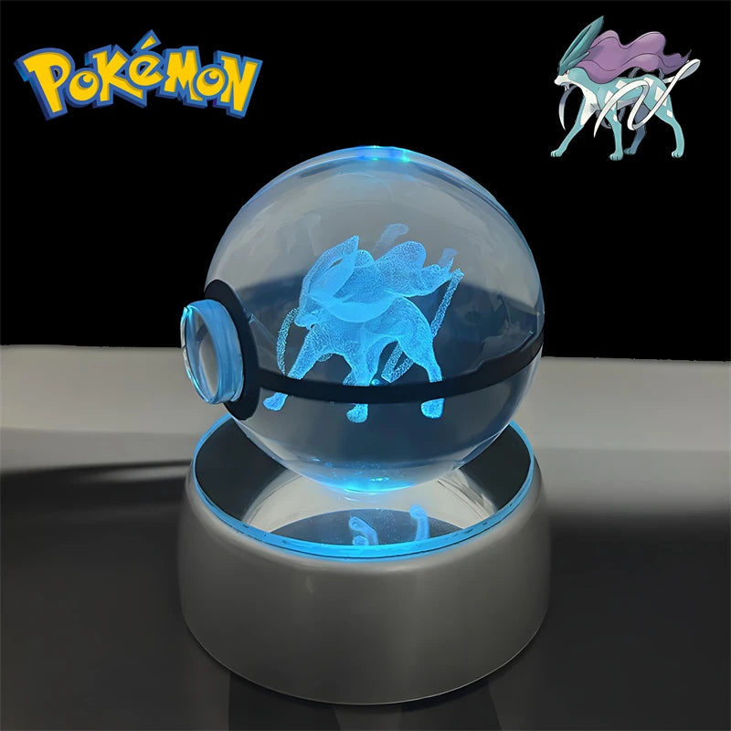 Pokémon 3D Crystal Poké Ball LED Night Light Collectible Figure