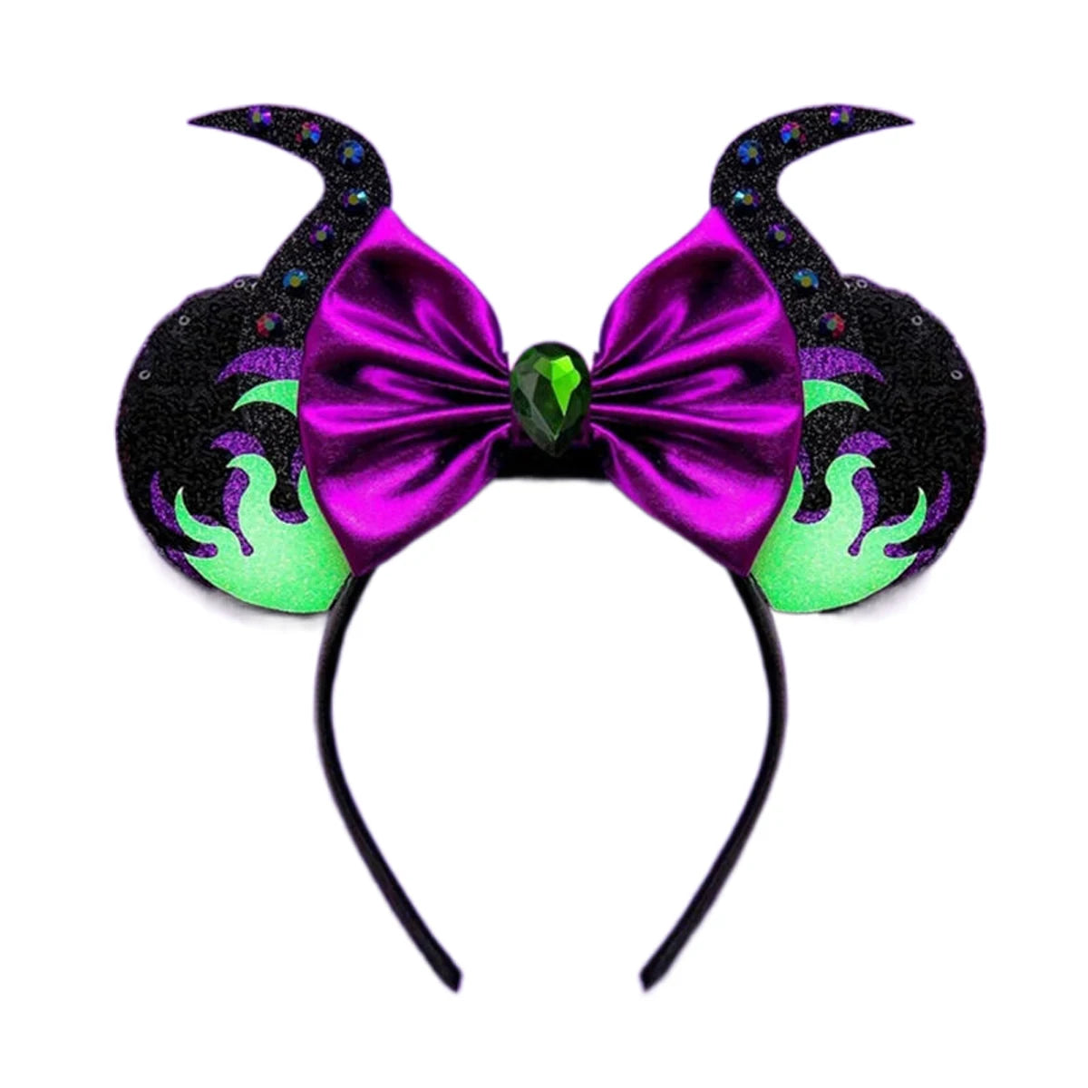 Mouse Ears Sequin Bow Cosplay Headband for Women & Adults