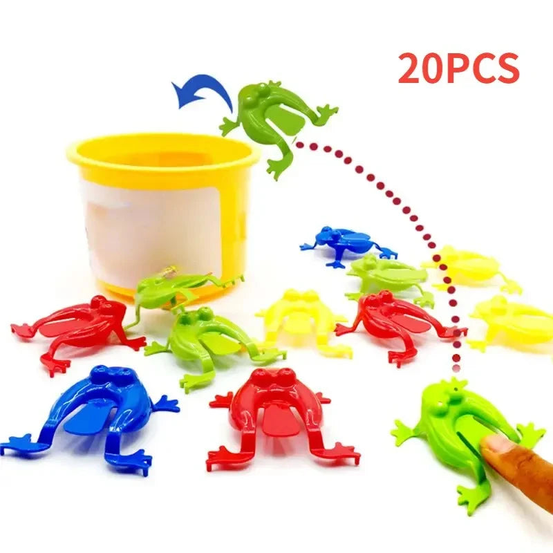 20PCS Colorful Jumping Frog Bouncing Toy Set for Kids