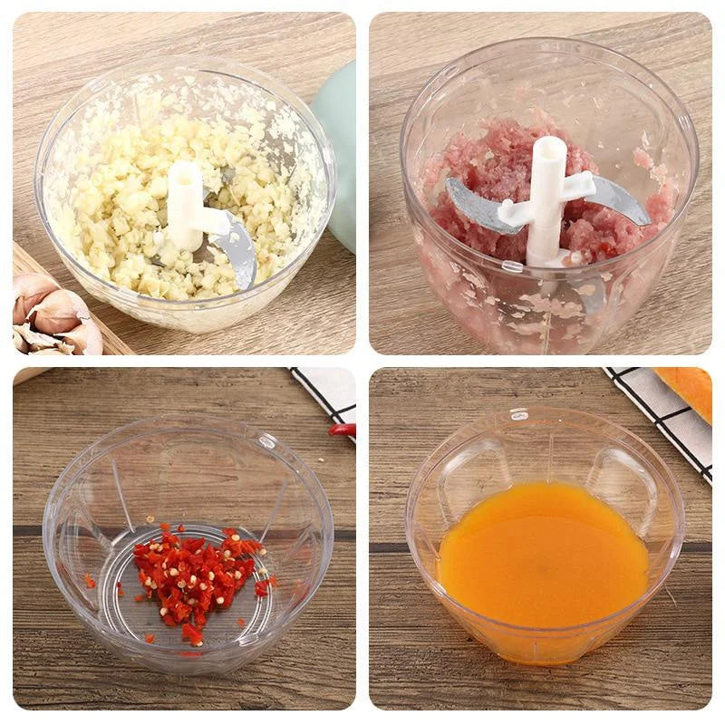 Manual Garlic Chopper – Meat Mincer & Vegetable Cutter Tool