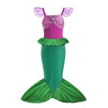Ariel Little Mermaid Short Sleeve Tulle Dress for Girls Cosplay Princess Costume Carnival Birthday Party Outfit 2-8Y Vestido