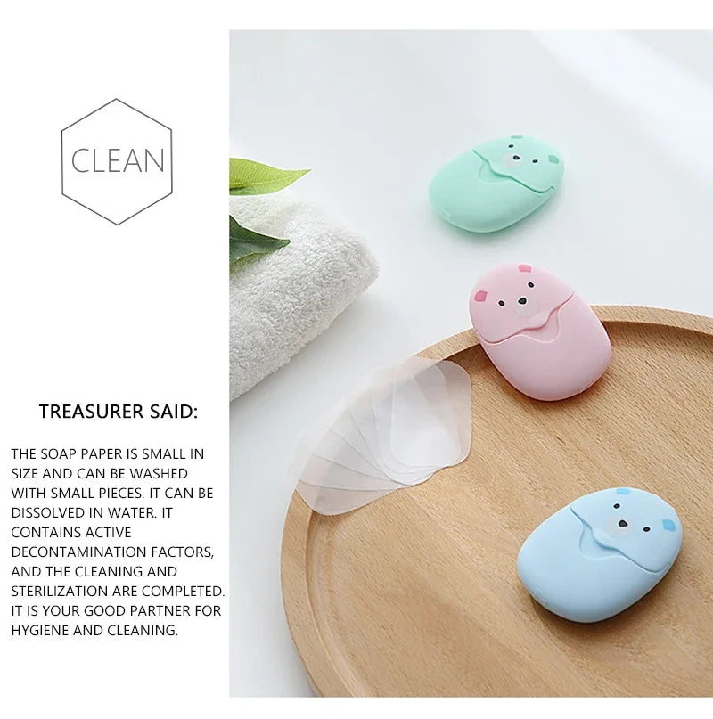 50/150Pcs Travel Soap Sheets Portable Soap Paper Bath Hand Outdoor Travel Cleaning Soap Sheet Fragrance Foam Suitable Camping