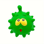 Ball Shaped Latex Puppy Dog Toy - Interactive Chew Toy for Small & Medium Dogs, Playtime & Mental Stimulation, Spiky Dog Ball