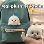 Cute Seal Plush Crochet Keychain Soft Animal Bag Charm
