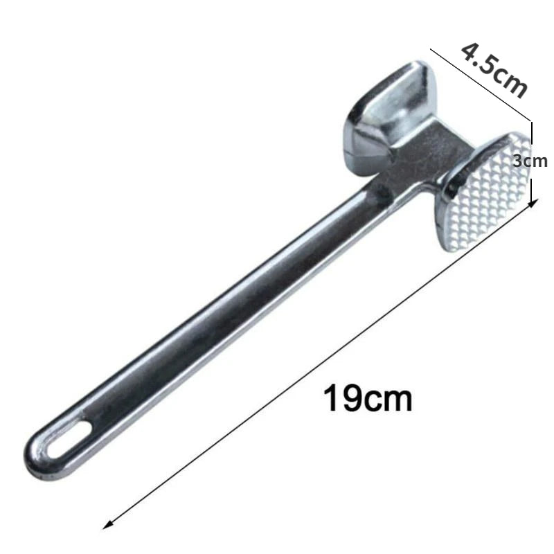 Heavy-Duty Zinc Alloy Meat Tenderizer Hammer – Steak, Chicken & Pork Meat Mallet