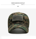 American Flag Camouflage Mesh Baseball Cap for Outdoor Adventures