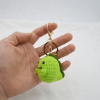 Cute Bear Couple Crochet Keychain Set Mini Animal Doll Charm