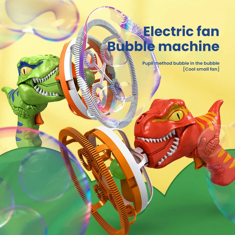 Dinosaur Electric Bubble Gun Automatic Bubble Machine for Kids