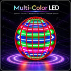 Magic Flying Helicopter Spinner Fingertip Upgrade Flight Gyro Fly Orb Hover Ball Mini Drone LED Light Luminous Toy Kids Gift Fun