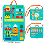 Montessori Toddler Busy Board Activity Book for Fine Motor Skills Learning