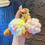 Cute Crochet Ice Cream Keychain Cone Bag Charm