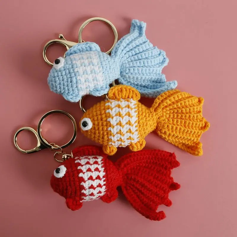 Ocean Animal Crochet Keychain Tropical Fish Bag Charm