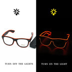 1PC Flashing EL Wire Led Glasses Luminous Party Decorative Lighting Classic Novelty Gift Bright LED Light Up Party SunGlasses