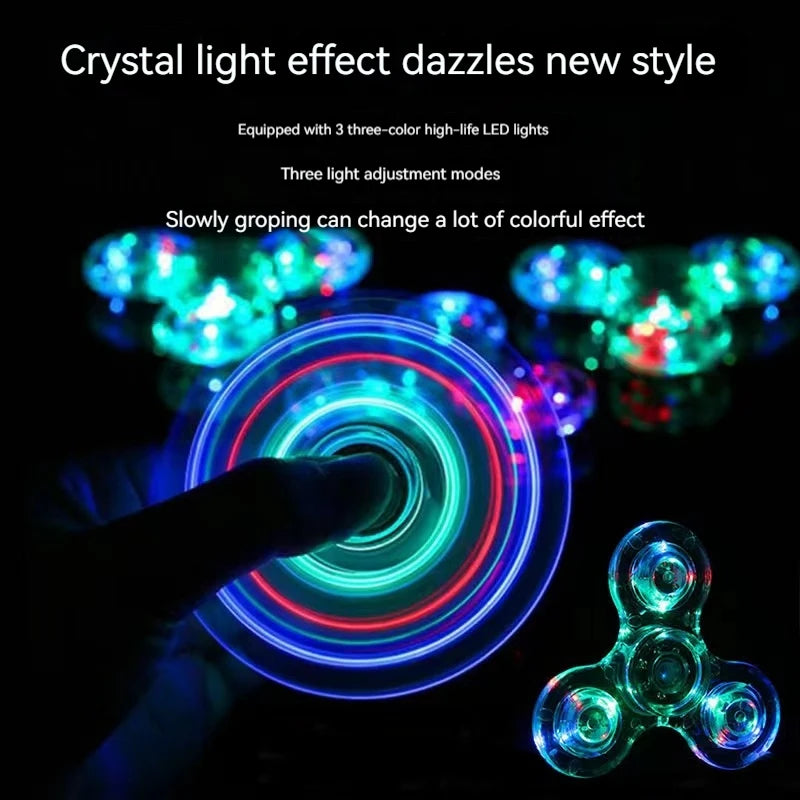 LED Luminous Fidget Spinner Glow Stress Relief Hand Toy
