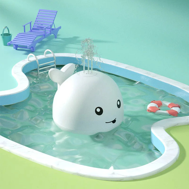 Waterproof Baby Bath Toys Whale Automatic Bathroom Toy Sprinkler Glowing LED Light toy,kids Infant Swim Pool Bathroom Toys Gifts