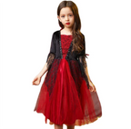 Girls Vampire Costume Gothic Tutu Dress – Halloween Fantasy Outfit