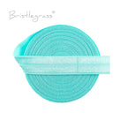 BRISTLEGRASS 2 5 10 Yard 5/8" 15mm Solid FOE Shiny Fold Over Elastic Spandex Satin Band Hair Tie Headband Dress Sewing Lace Trim