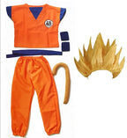 Halloween Costumes  Adult  Z Clothes Party Suit Goku Cosplay Costumes Top/Pant/Belt/Tail/wrister/Wig