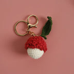 Cute Fruit Crochet Keychain Strawberry Cherry Bag Charm